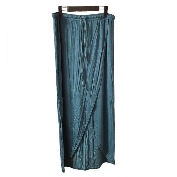 LOFT TEAL JERSEY KNIT MAXI SKIRT - Picture 1 of 4